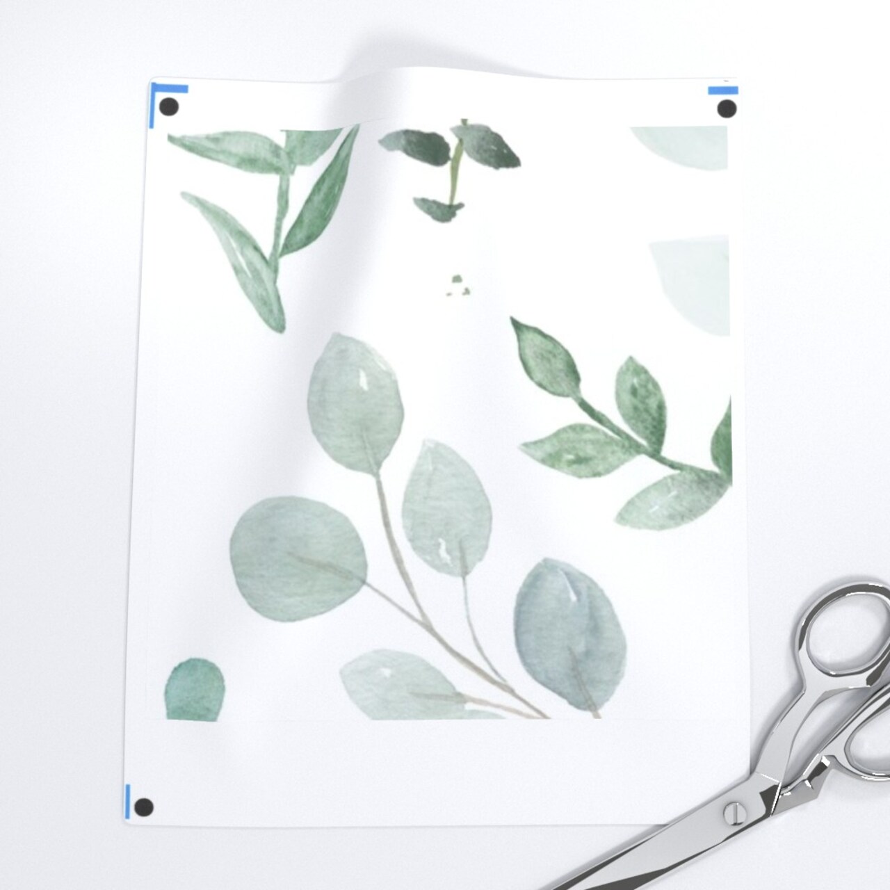 Eucalyptus Leaves Foliage Mint Green Watercolor Botanical Blue Watercolour Greenery Aquarelle Cool Tones Seeded Eucalyptus Custom Removable Wallpaper by Spoonflower Peel & Stick Wallpaper 2FT Wide